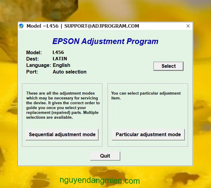 Epson L456 AdjProg