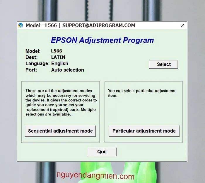 Epson L566 AdjProg