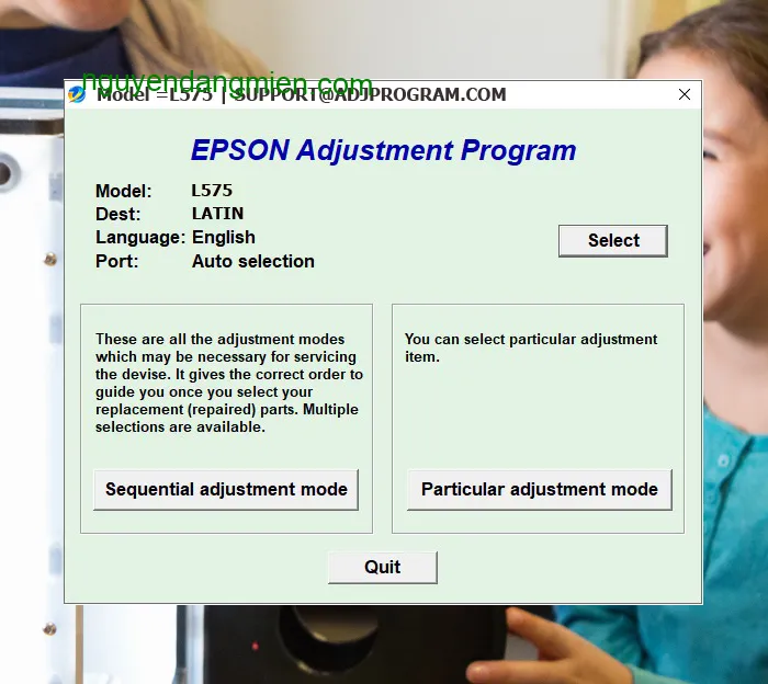 Epson L575 AdjProg