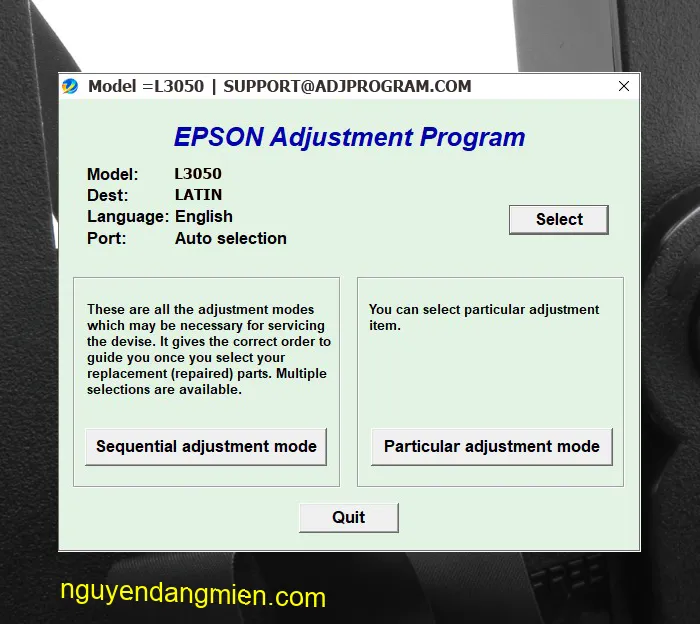 Epson L3050 AdjProg