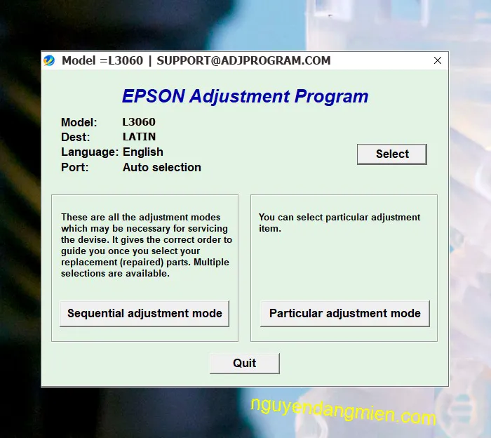 Epson L3060 AdjProg