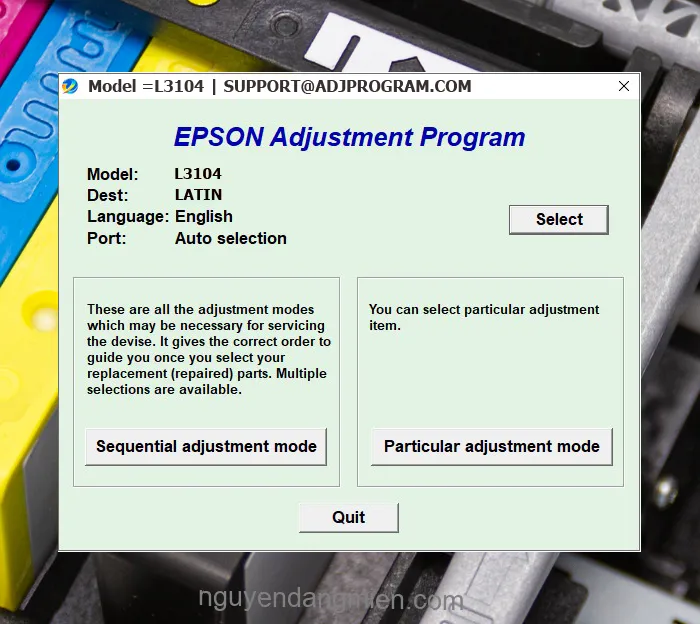 Epson L3104 AdjProg