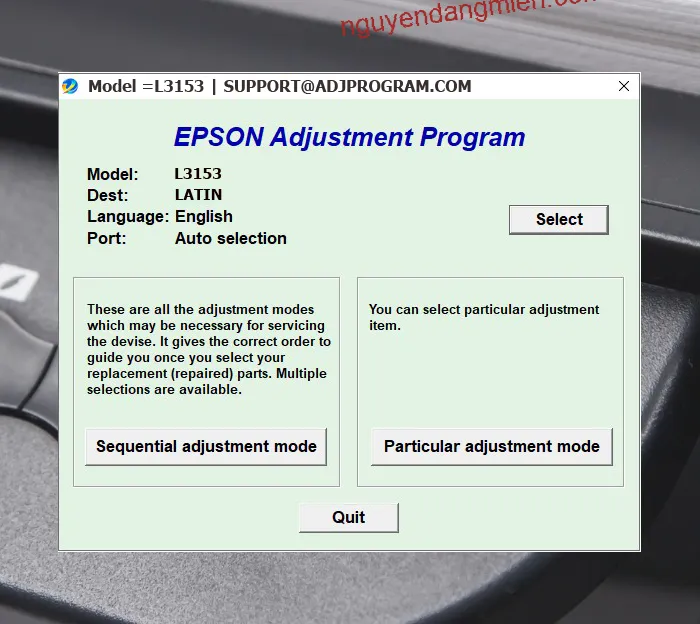 Epson L3153 AdjProg