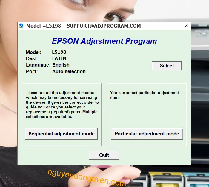 Epson L5198 AdjProg