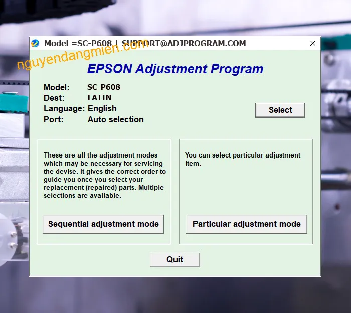 Epson SC-P608 AdjProg