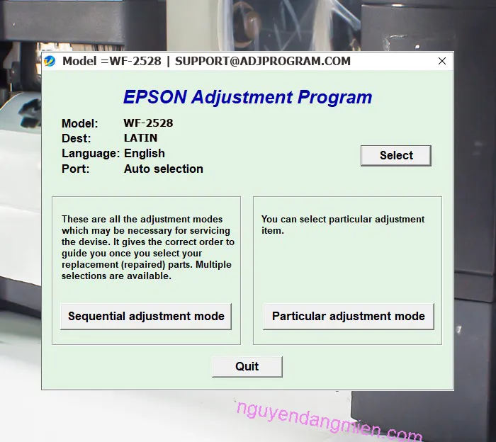 Epson WF-2528 AdjProg