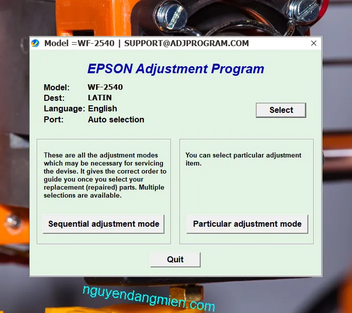 Epson WF-2540 AdjProg