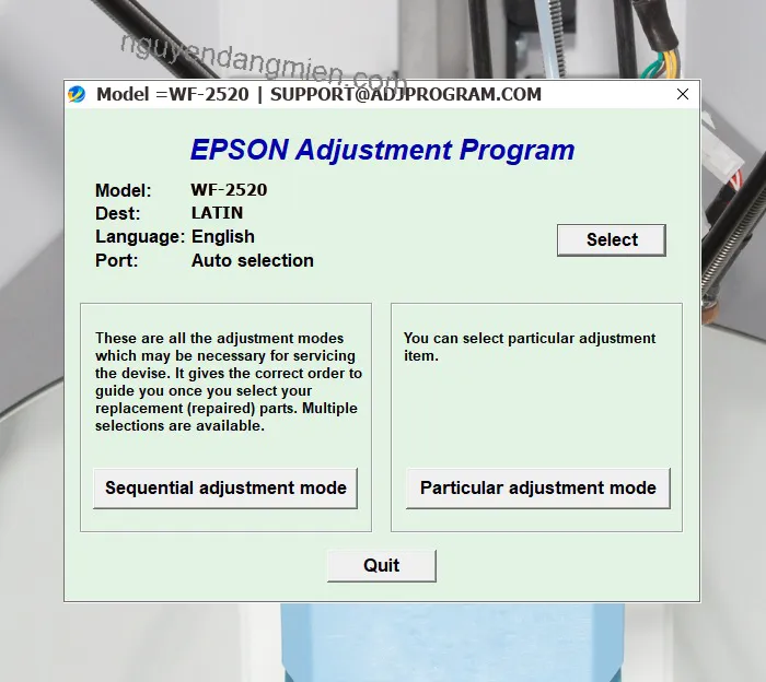 Epson WF-2520 AdjProg