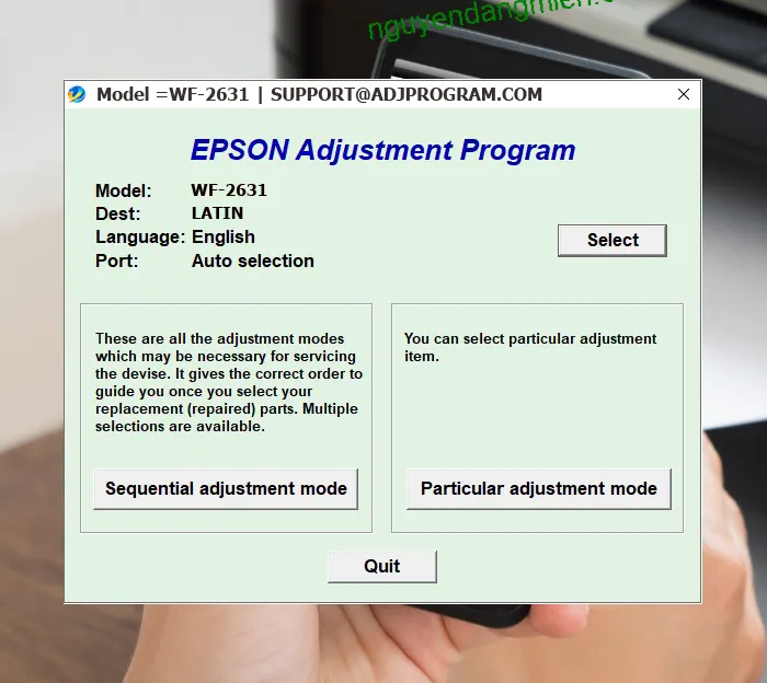 Epson WF-2631 AdjProg