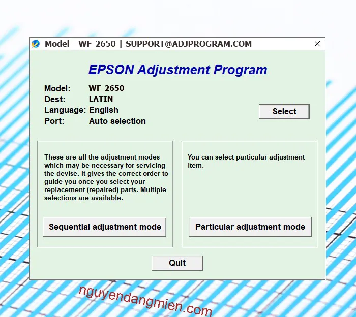 Epson WF-2650 AdjProg