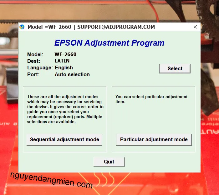 Epson WF-2660 AdjProg