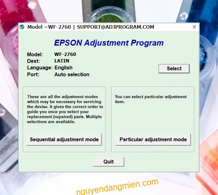 Epson WF-2760 AdjProg