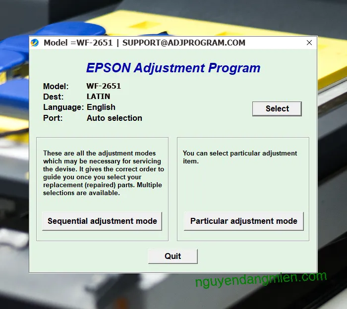 Epson WF-2651 AdjProg
