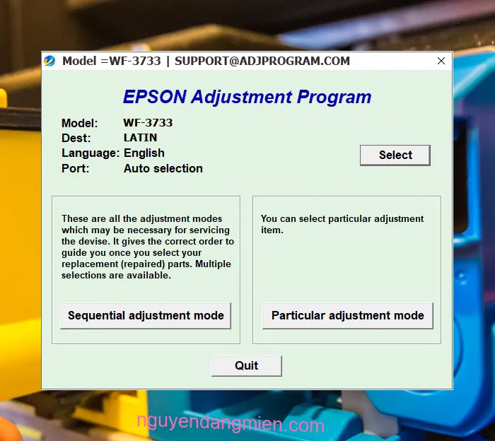 Epson WF-3733 AdjProg