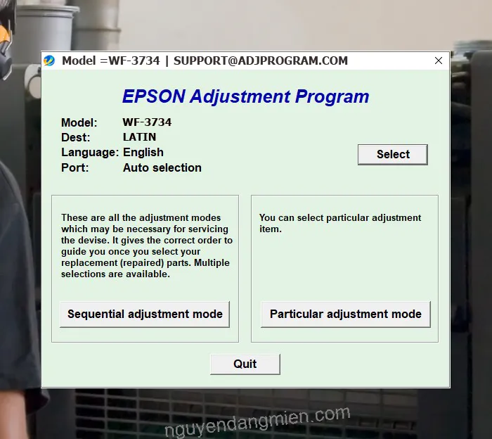 Epson WF-3734 AdjProg
