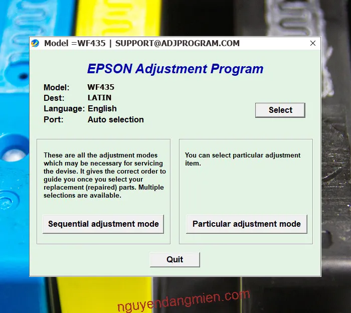 Epson WorkForce 435 AdjProg