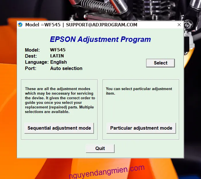 Epson WorkForce 545 AdjProg