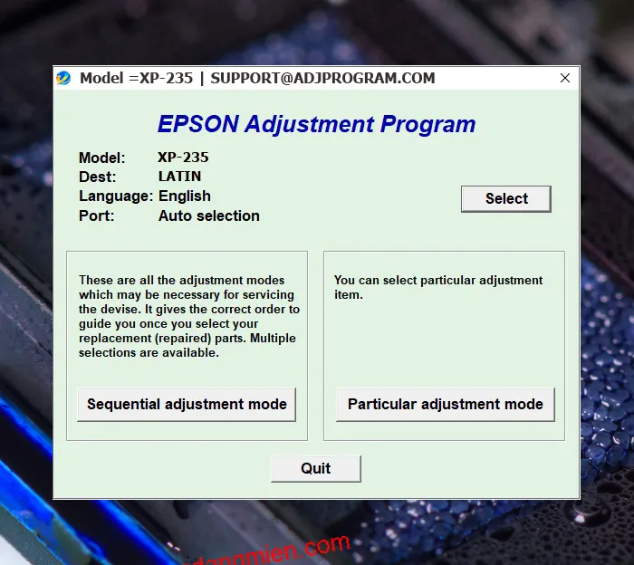 Epson XP-235 AdjProg