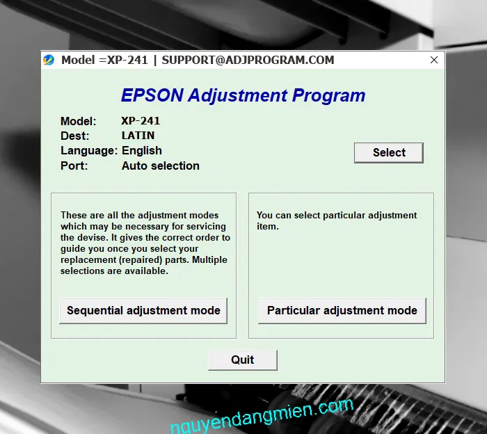 Epson XP-241 AdjProg