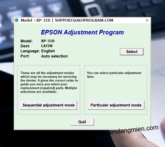 Epson XP-310 AdjProg