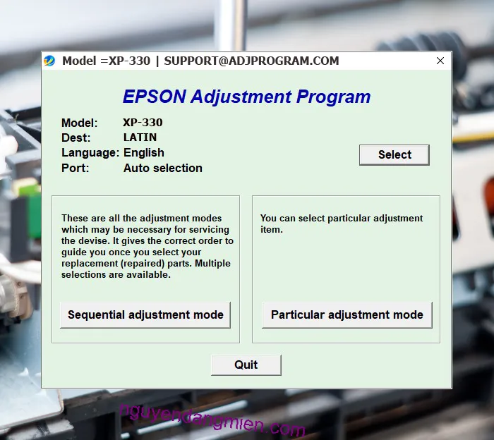 Epson XP-330 AdjProg