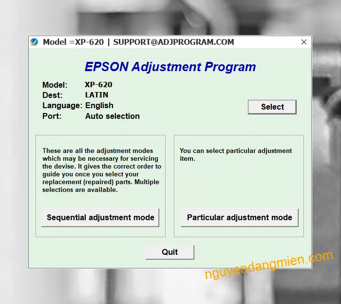 Epson XP-620 AdjProg