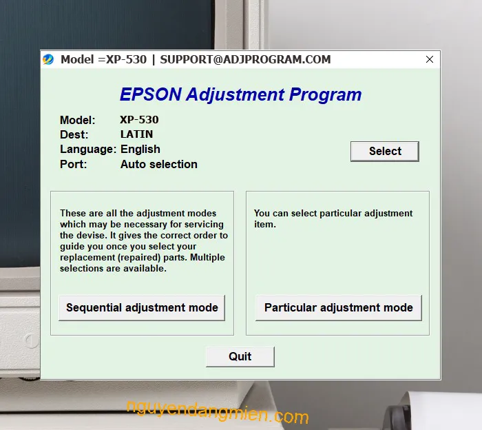 Epson XP-530 AdjProg