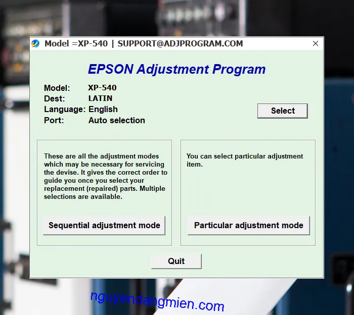 Epson XP-540 AdjProg