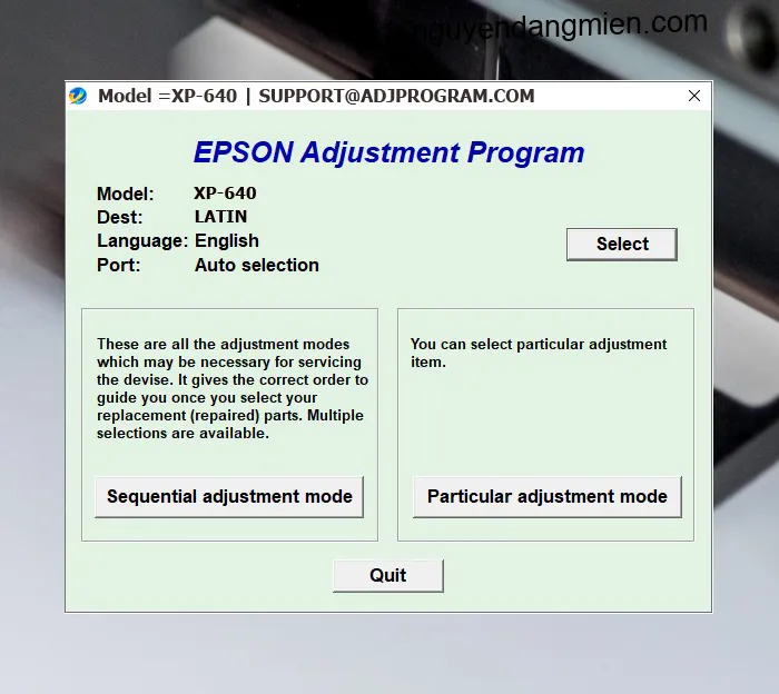 Epson XP-640 AdjProg
