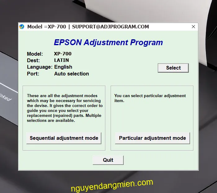 Epson XP-700 AdjProg