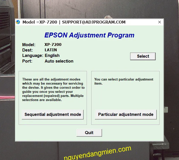 Epson XP-7200 AdjProg