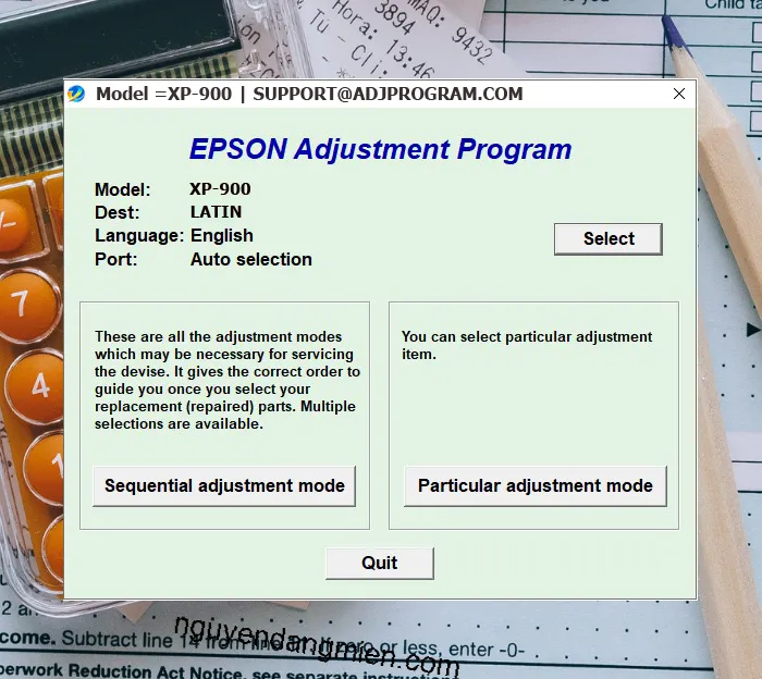 Epson XP-900 AdjProg
