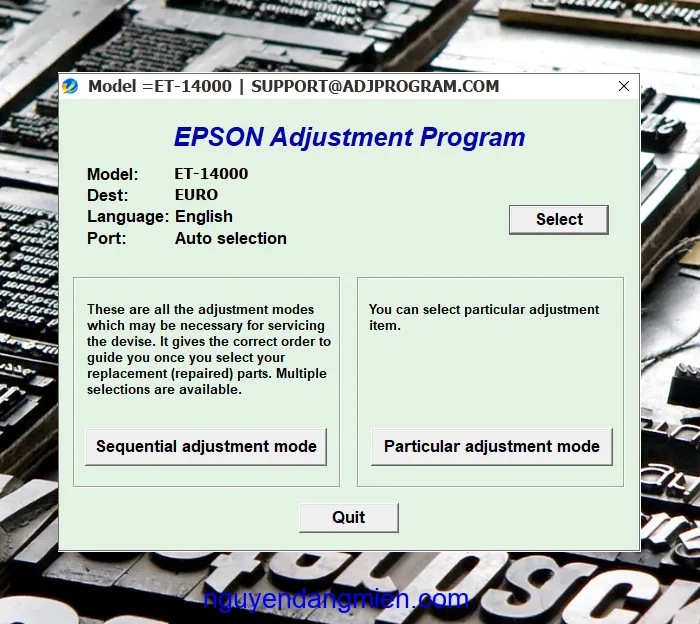 Epson ET-14000 AdjProg