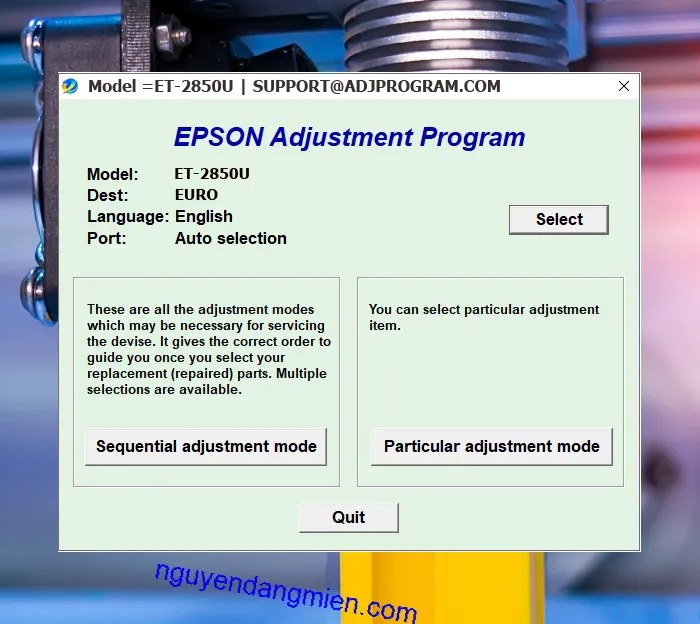 Epson ET-2850U AdjProg