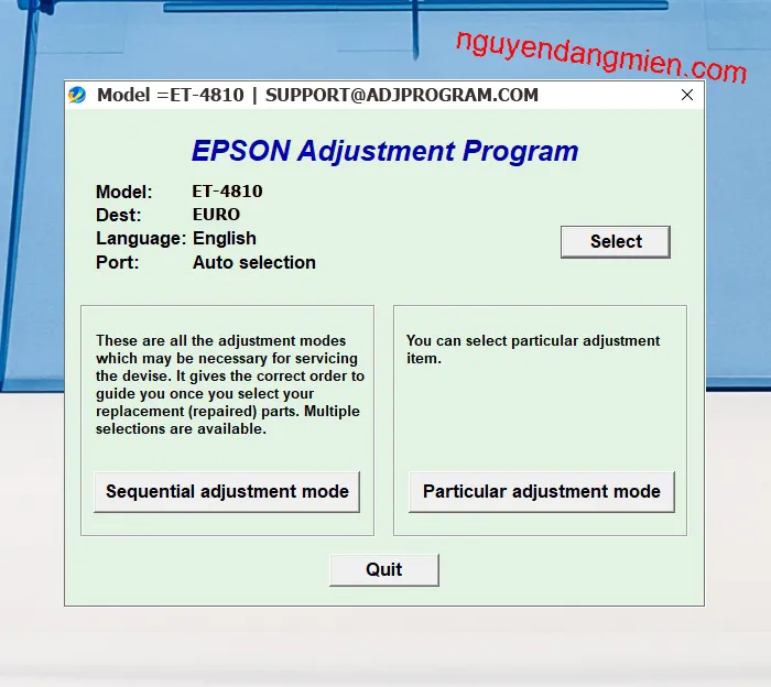 Epson ET-4810 AdjProg