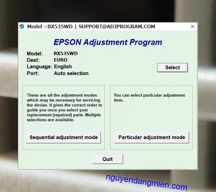 Epson Office BX535WD AdjProg