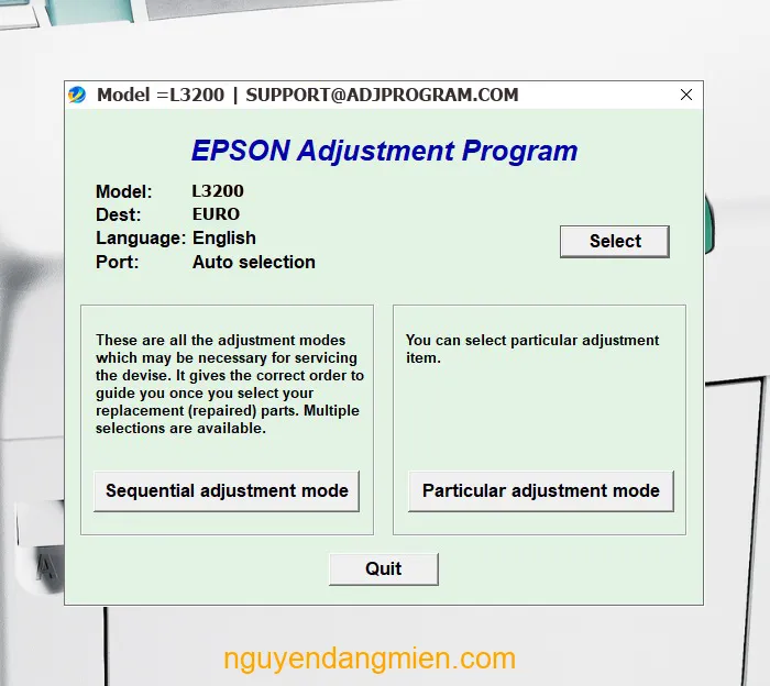 Epson L3200 AdjProg