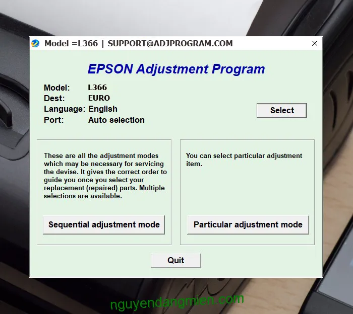 Epson L366 AdjProg