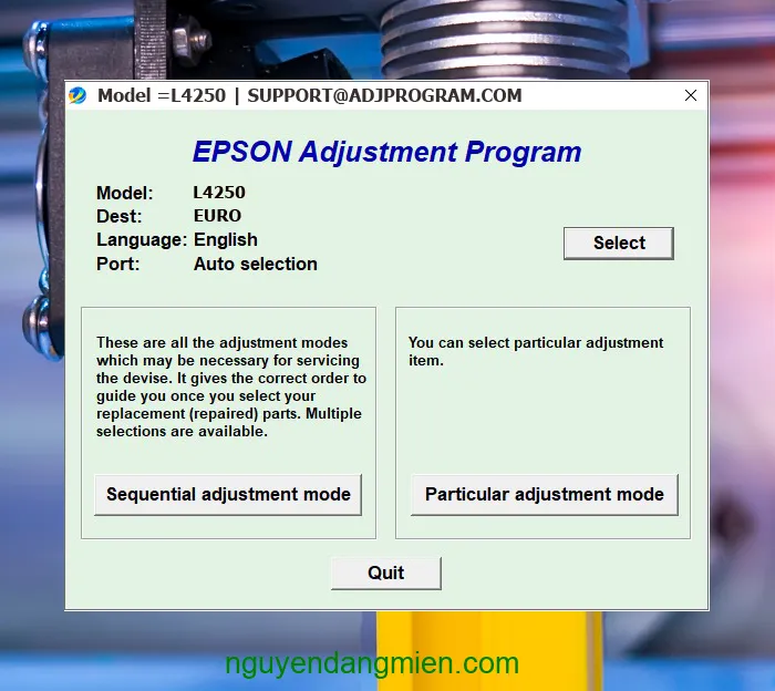 Epson L4250 AdjProg