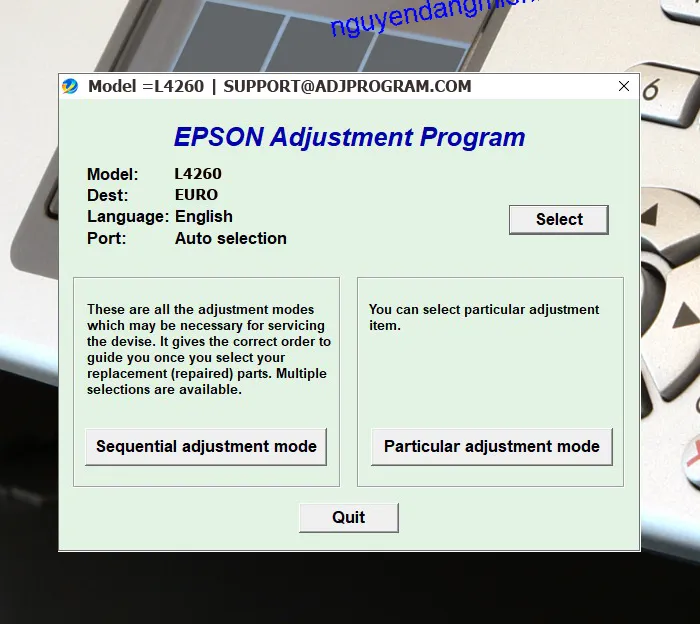 Epson L4260 AdjProg