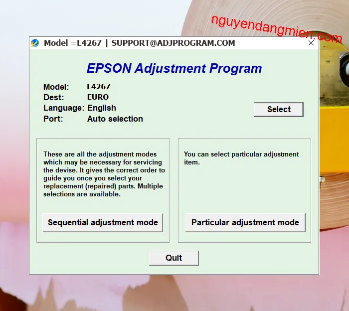 Epson L4267 AdjProg