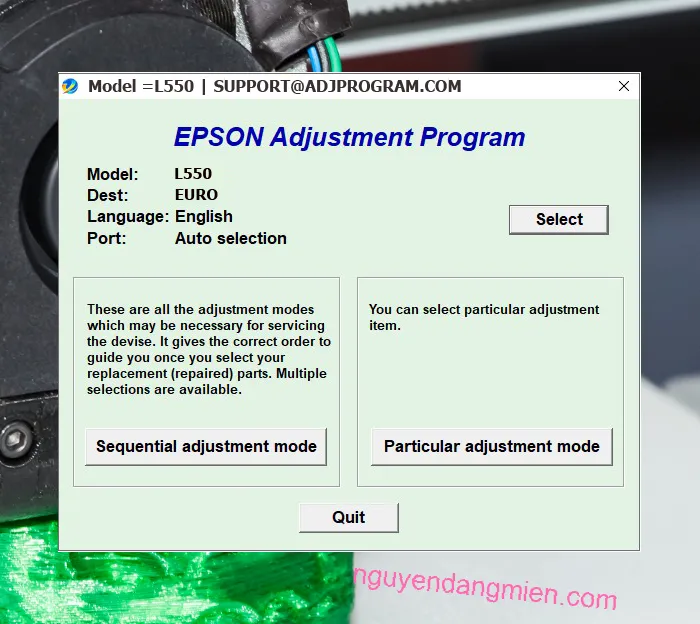 Epson L550 AdjProg
