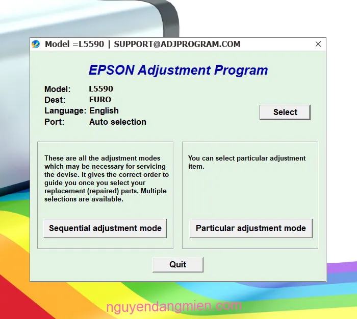 Epson L5590 AdjProg