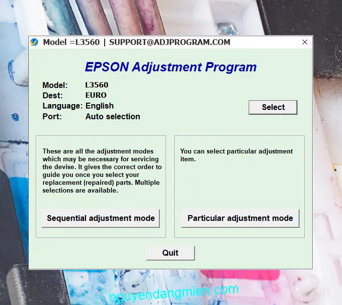Epson L3560 AdjProg