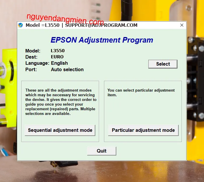 Epson L3550 AdjProg