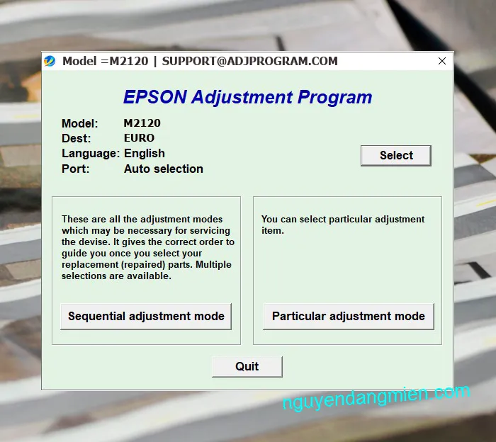 Epson M2120 AdjProg