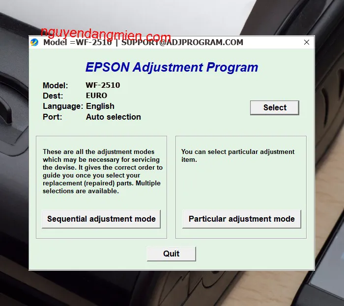 Epson WF-2510 AdjProg