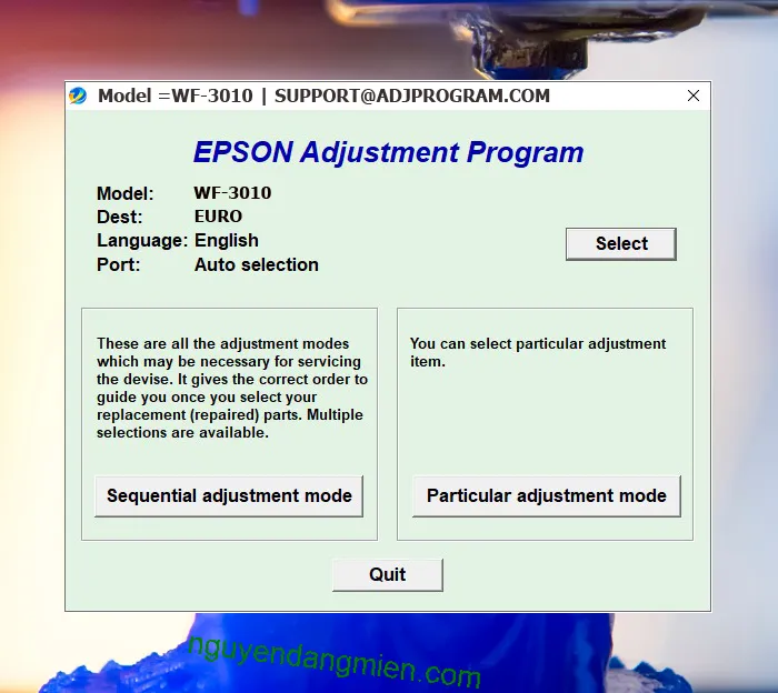 Epson WF-3010 AdjProg