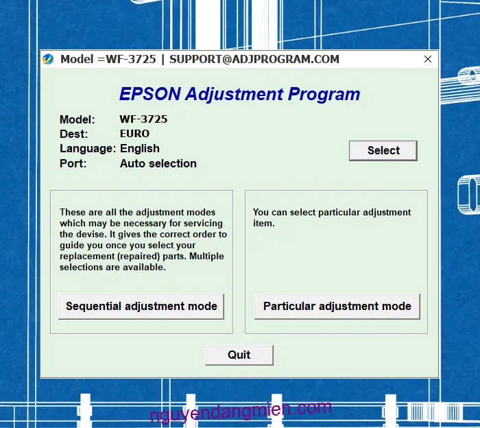 Epson WF-3725 AdjProg
