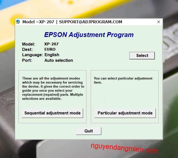 Epson XP-207 AdjProg